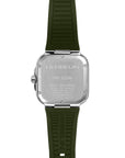 Mens Steel Green Cap Camarat Square Herbelin Watch on Rubber Strap