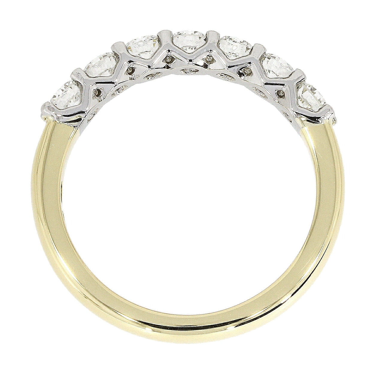 18ct Yellow Gold 0.50ct Diamond Half Eternity Ring – ST Hopper