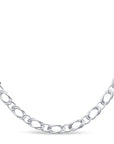 Sterling Silver Handmade 8mm Oval Double Link Necklace