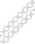 Sterling Silver Handmade Fancy Double Ring Link Necklace