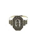 Platinum Vintage Style Diamond Cluster Ring