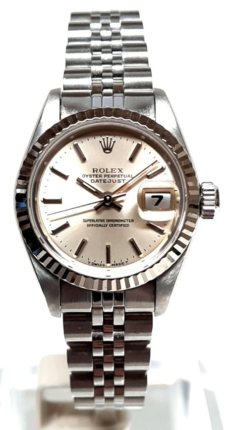 Ladies Steel Rolex Oyster Perpetual Datejust Watch on Bracelet