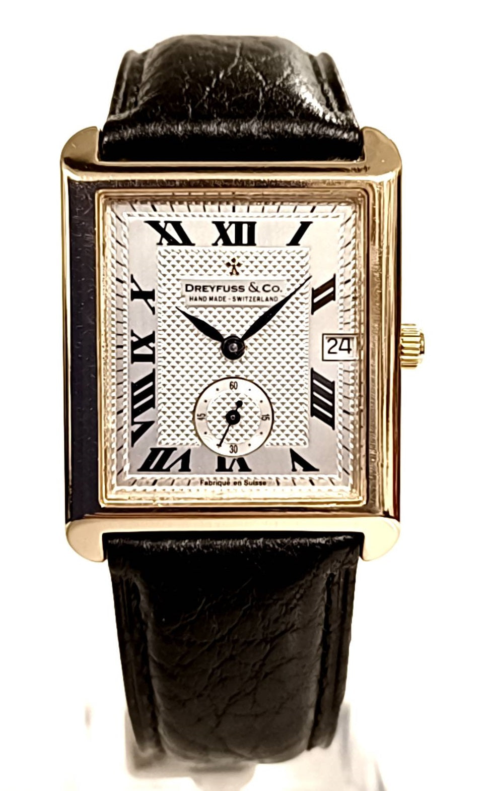 Pre-Owned Mens 18K Gold Dreyfuss Co Watch on Leather Strap – ST