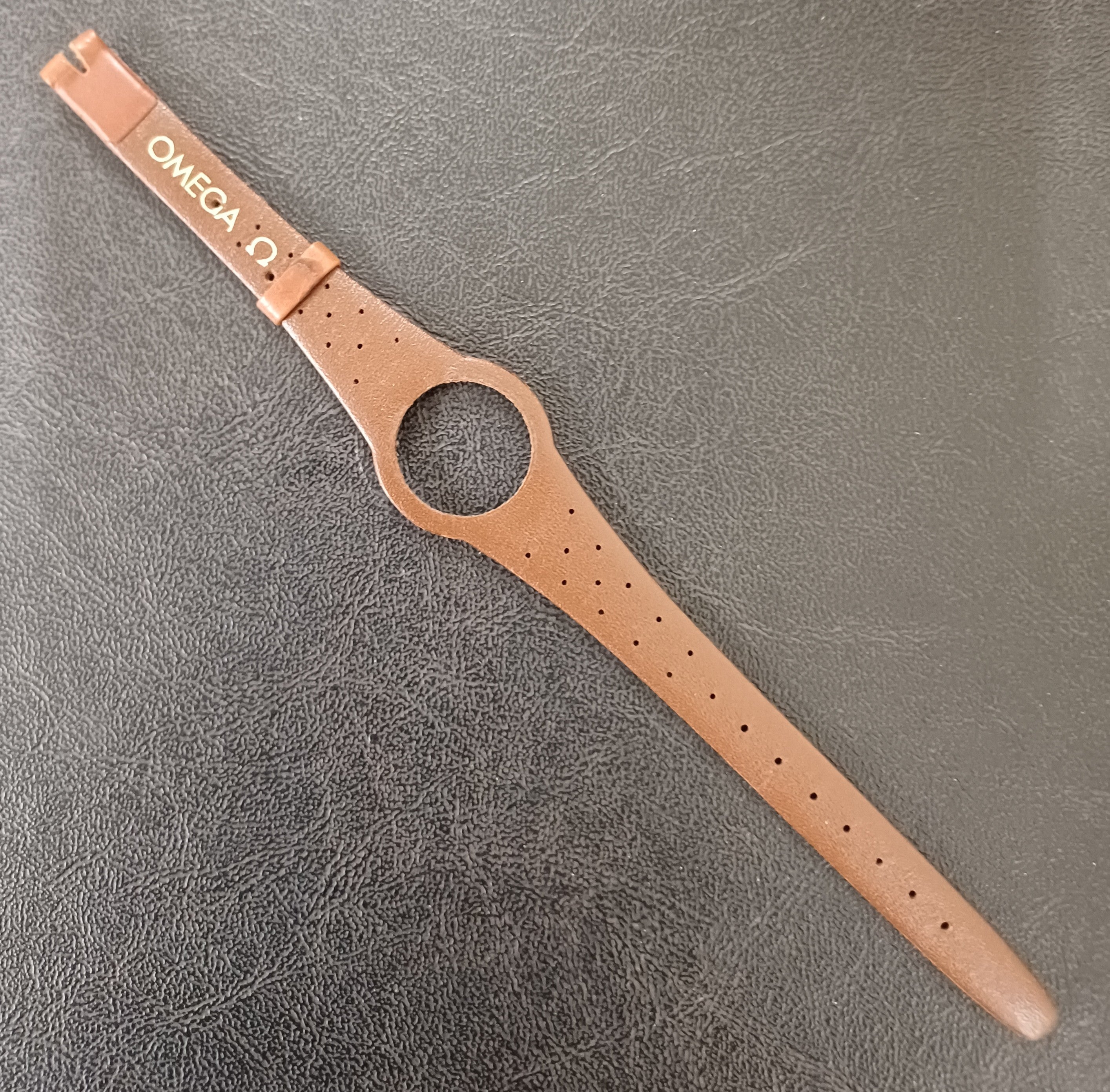 Replacement Original Vintage Ladies Omega Dynamic Brown Leather