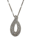 18ct White Gold 0.68ct Diamond Crossover Necklace