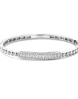 Sterling Silver Ti Sento Hinged Zirconia Bangle