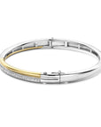 Sterling Silver Ti Sento 2 Colour Crossover Bangle