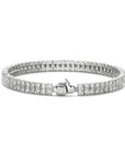 Sterling Silver Ti Sento 2 Row Zirconia Bracelet