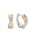 Sterling Silver Ti Sento 2 Colour Kiss Earrings