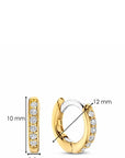 Gold On Sterling Silver Ti Sento Huggy Hoop Earrings