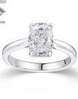 Platinum 2.02ct Lab Grown Radiant Cut Solitaire Diamond Ring