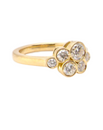 18ct Yellow Gold 6 Stone Diamond Bubble Ring