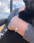 Sterling Silver Dollie Jewellery Paw Print Stacking Bracelet