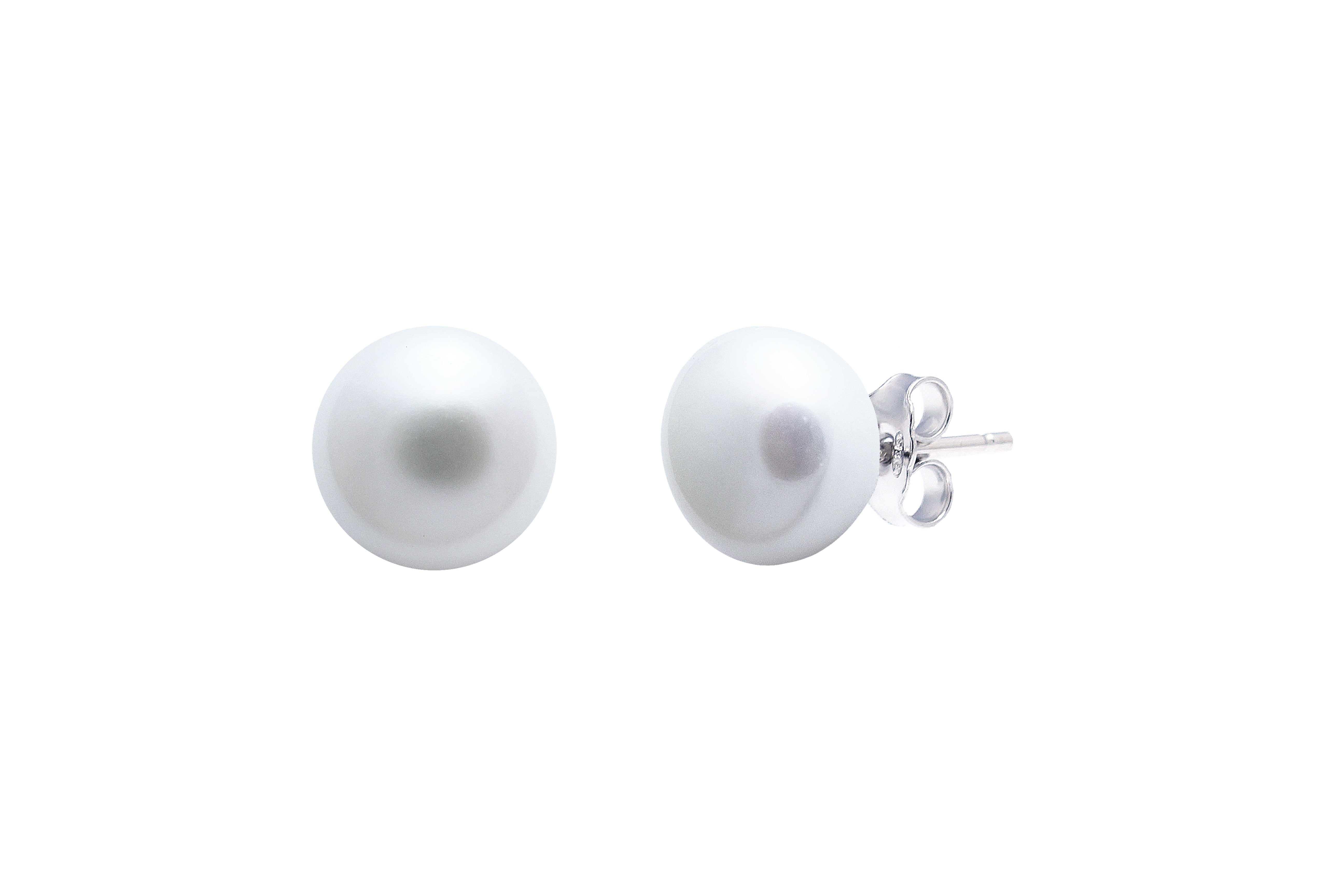 Sterling Silver 8mm White Freshwater Pearl Stud Earrings – ST Hopper