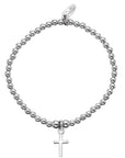 Sterling Silver Dollie Jewellery Little Cross Stacking Bracelet
