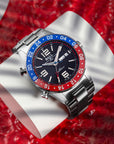 Mens Limited Edition Roadmaster Marine Pepsi Bezel GMT Ball Watch on Bracelet