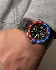 Mens Limited Edition Roadmaster Marine Pepsi Bezel GMT Ball Watch on Bracelet