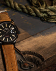 Mens Engineer II Green Beret Chronometer Ball Watch on Leather Strap