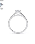 Platinum 0.76ct Laboratory Grown Oval Cut Solitaire Diamond Ring