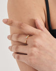Gold Vermeil Ania Haie Orb Amazonite Adjustable Ring