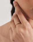 Gold Vermeil Ania Haie Orb Amazonite Adjustable Ring