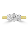 18ct Yellow Gold 0.73ct 3 Stone Oval Cut Diamond Ring
