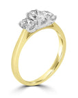 18ct Yellow Gold 0.73ct 3 Stone Oval Cut Diamond Ring