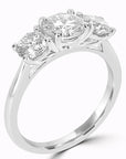 Platinum 2.06ct 3 Stone Round Brilliant Cut Diamond Ring