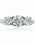 Platinum 2.06ct 3 Stone Round Brilliant Cut Diamond Ring