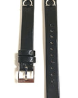 Replacement Original 129.5 Gucci Black Gloss Leather Watch Strap
