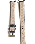 Replacement Original 129.5 Gucci Black Gloss Leather Watch Strap