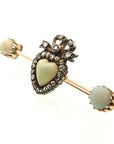 Pre Owned 9ct Gold Antique Victorian Opal & Diamond Brooch