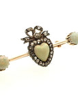 Pre Owned 9ct Gold Antique Victorian Opal & Diamond Brooch