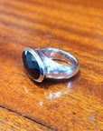 Sterling Silver Bastian Inverun Onyx Oval Dress Ring