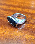 Sterling Silver Bastian Inverun Onyx Oval Dress Ring