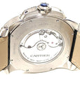 Pre Owned Mens Steel Calibre De Cartier Watch on Leather Strap