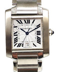 Pre Owned Mid Size Tank Francaise Cartier Watch on Bracelet
