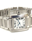 Pre Owned Mid Size Tank Francaise Cartier Watch on Bracelet