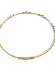 14ct Yellow & White Gold Flexible 0.32ct Diamond Bangle
