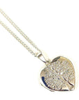 Sterling Silver Tree Of Life Heart Locket and Chain