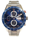 Pre-Owned Mens Steel Tag Heuer Carrera Calibre 16 Chronograph Watch on Bracelet