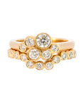 18ct Yellow Gold 6 Stone Diamond Bubble Ring