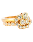 18ct Yellow Gold 6 Stone Diamond Bubble Ring