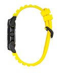 Mens Yellow Sport Chronograph Citizen Eco Drive Watch on Rubber Strap