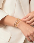 Gold Vermeil Ania Haie Pave Link Bracelet