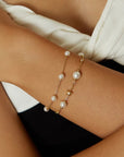 Gold Vermeil Ania Haie Shell Pearl and Star Station Bracelet