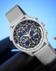 Mens Steel Citizen Eco Drive Red Arrows Chronograph Watch on Bracelet