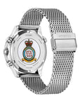 Mens Steel Citizen Eco Drive Red Arrows Chronograph Watch on Bracelet