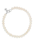 Sterling Silver Claudia Bradby Button Pearl Bracelet