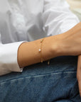Gold on Sterling Silver Claudia Bradby Lagertha Pearl Drop Bracelet